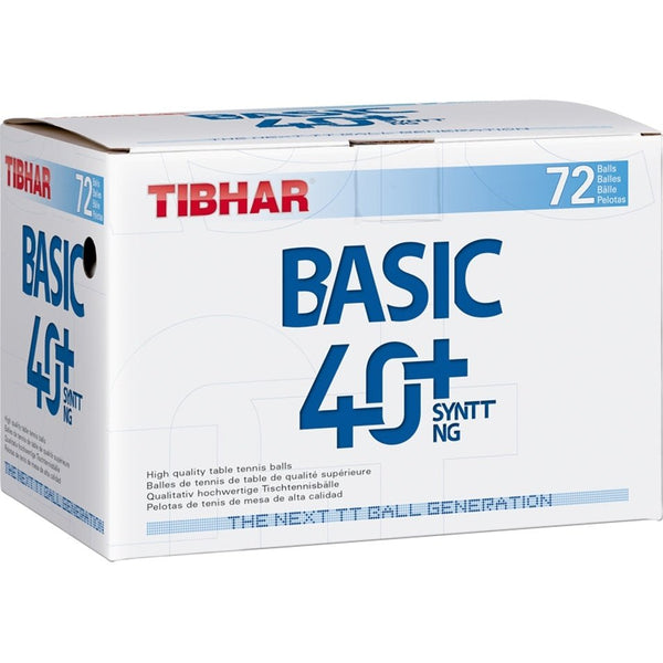 Tibhar Basic 40+ SYNTT NG tafeltennisbal training - wit 72 stuks