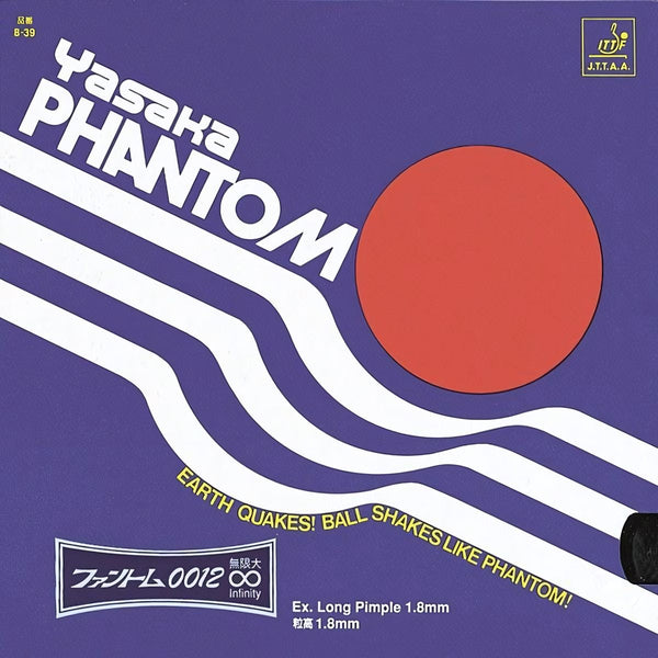 Yasaka Phantom 0012 rubber - lange noppen