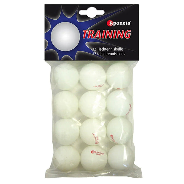 Sponeta tafeltennisbal training - wit 12 stuks