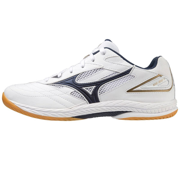 Mizuno Wave Drive 9 wit / blauw  Tafeltennisschoen