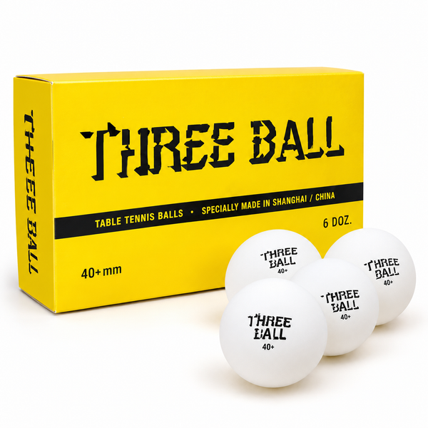Three Ball Tafeltennisballen 40+ – 72 Stuk